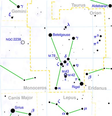 How to find the Orion Nebula